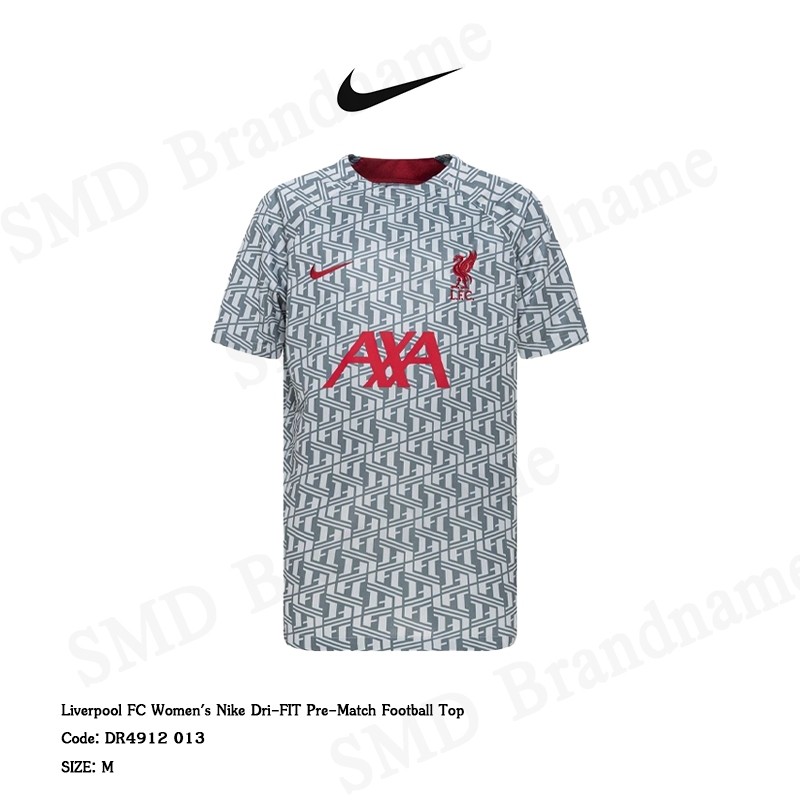 ♞,♘,♙Nike เสื้อยืดคอกลม รุ่น Liverpool FC Women's Nike Dri-Fit Pre-Match Football Top Code: DR4912