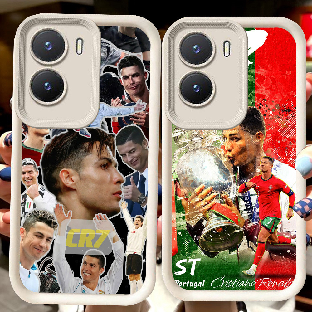 H120 CR7 Ronaldo ปลอกสีขาวสําหรับ VIVO Y35 Y75 Y01 Y55 Y22 iQOO 13 Z10 T4 Z9X Y15s Y22s Y56 Y15a Z9 