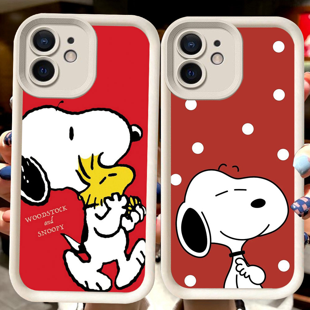 H87 Snoopy เคสสีขาวสําหรับ iPhone XS 12 Mini X 15 11 XR Pro Max