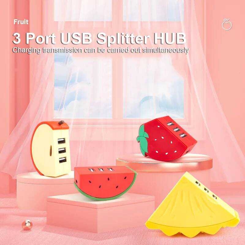 Creative การ์ตูนผลไม้ออกแบบมัลติฟังก์ชั่นขยายคอมพิวเตอร์ USB Hub Hub 3 พอร์ตผู้จัดจําหน่ายสําหรับสาว