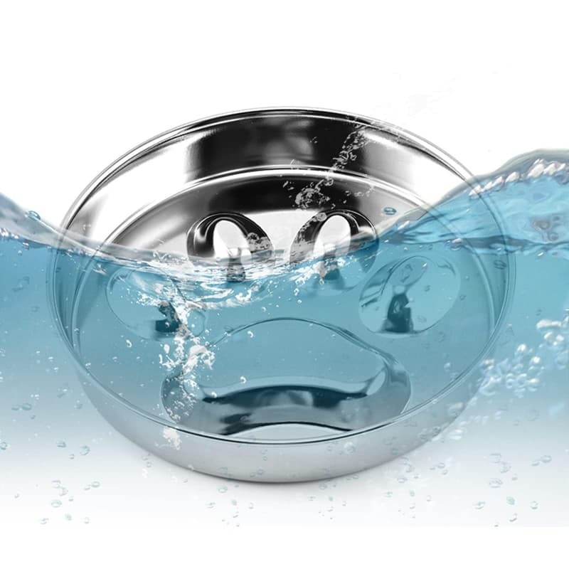 สแตนเลสชามสุนัขเครื่องป้อนช้า304อาหารเกรดตีนออกแบบจานตื้นแบนหน้าพันธุ์เครื่องล้างจานปลอดภัยป้องกันสนิมกลิ่นหลักฐาน​ - รูปที่ 4