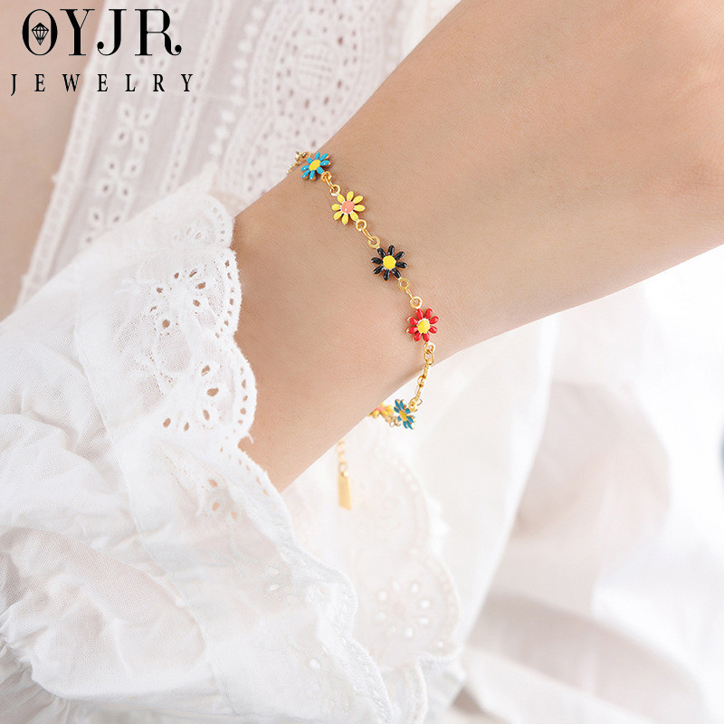 OYJR สร้อยคอเดซี่แฟชั่น สร้อยสแตนเลสสำหรับผู้หญิง - รูปที่ 6