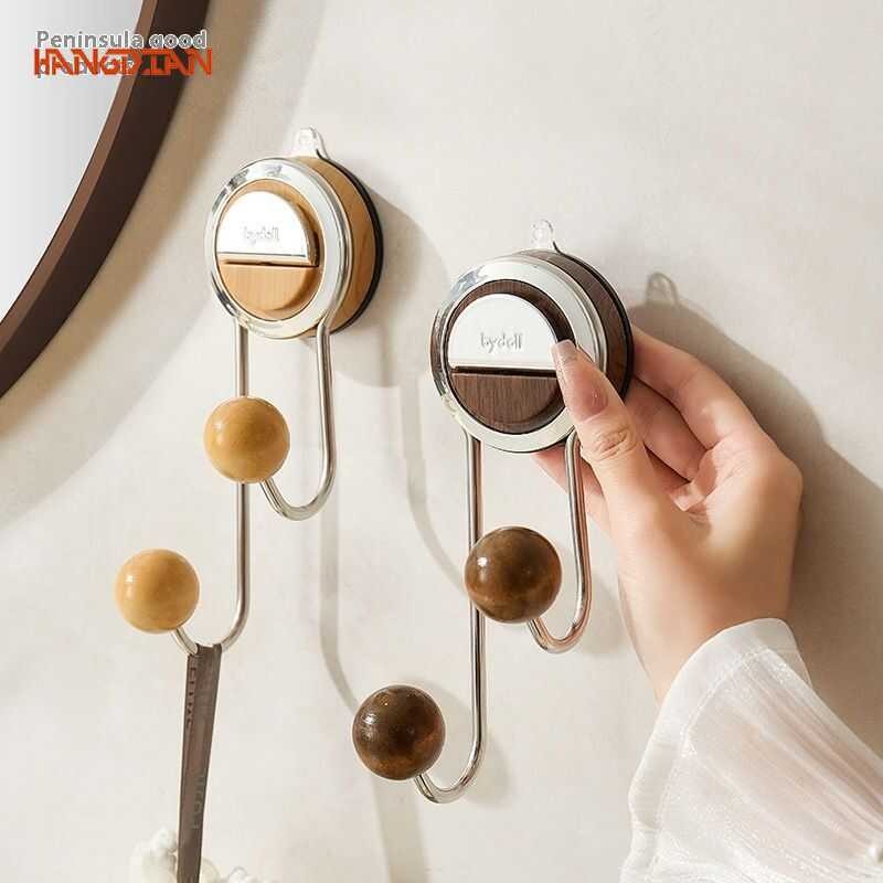LY Suction Cup Hook Wall Hook Clothes Hook Behind Punching-Free Door Wall-Hung Multifunctional Stro