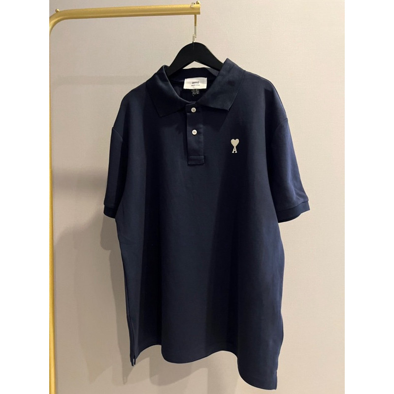 ♞เสื้อคอปก AMI EMBOIDERRED POLO SHIRT DJK