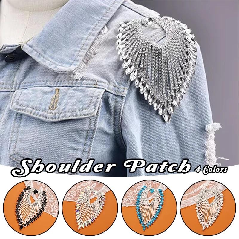 คุณภาพสูงคริสตัล Epaulet Rhinestone ไหล่ DIY เสื้อผ้ารองเท้ากระเป๋า Rhinestone Applique ชุดแต่งงานชุดตกแต่ง