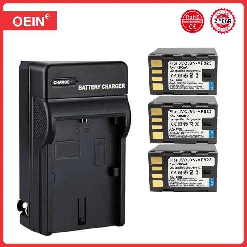 ▥ 4200Mah Bn-Vf823u แบตเตอรี่ + LED USB Bn-Vf823 สําหรับ JVC BN Vf823 Vf823u Gz-Hm200 Gy-Hm170