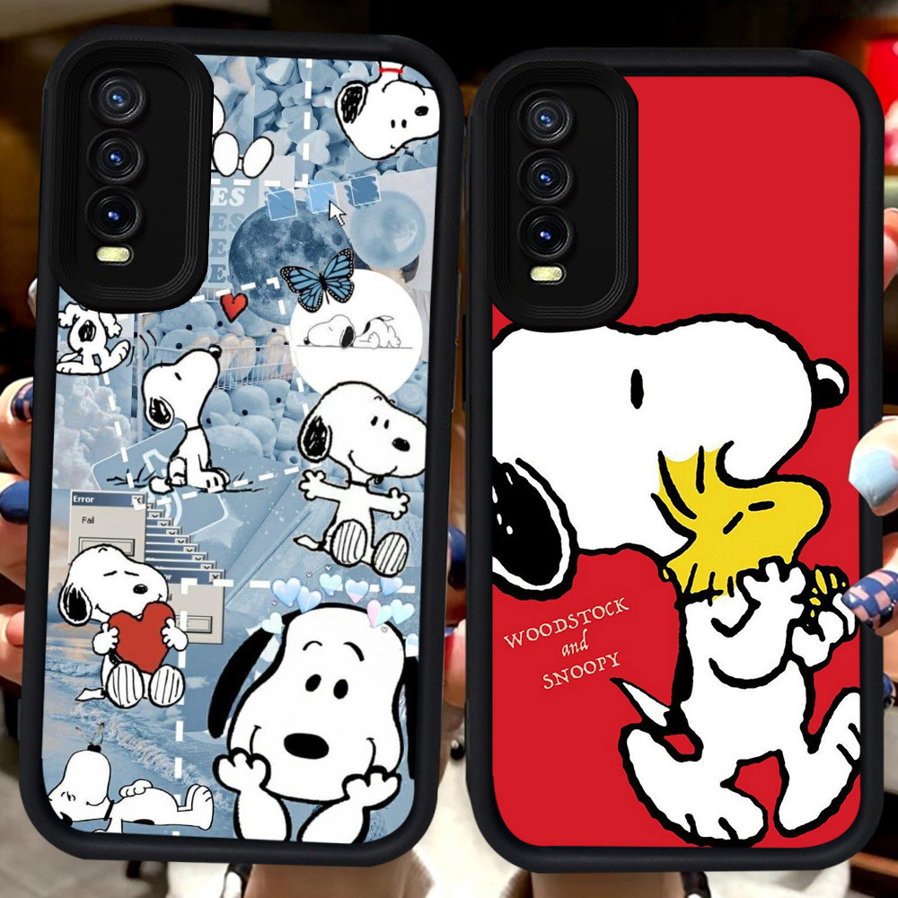 ปลอกสีดําสําหรับ VIVO Y11s Y20i S1 Pro Y20 Y66 Y20s Y83 V15 V17 V19 Neo Y12s Y400 H87 Snoopy