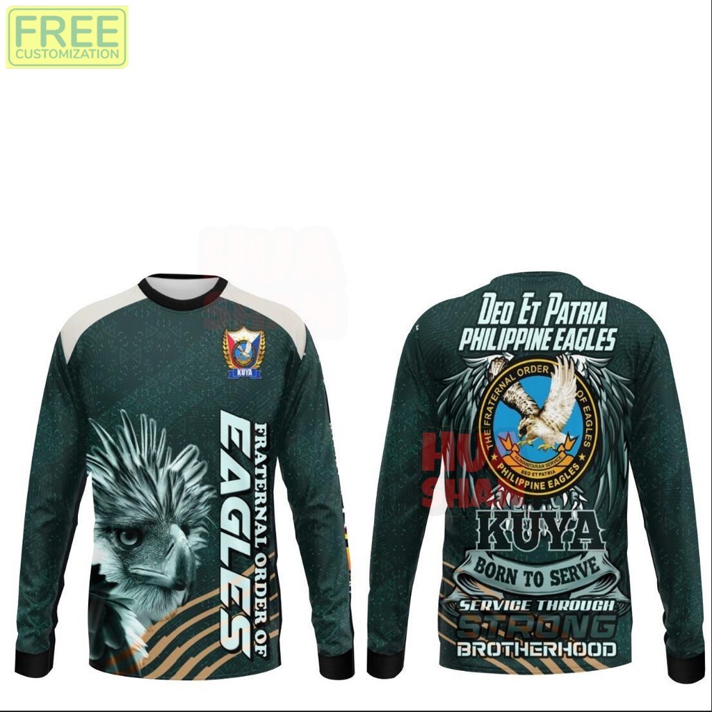 2025 3D Long -Shirt The Frother Order of Eagles (Philippine Eagles)-Camouflage-inspired Pattern with