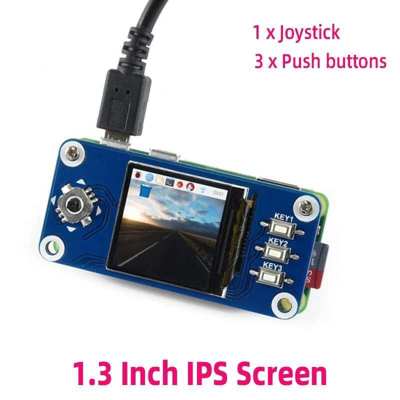 Raspberry Pi 1.3 นิ้วจอแสดงผล LCD หมวก 240x240 อินเทอร์เฟซ SPI พร้อมคอนโทรลเลอร์ฝังตัวหน้าจอ IPS สําหรับ Raspberry Pi 5 4B 3B + Zero