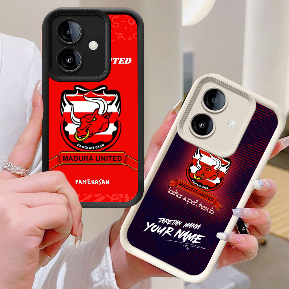 BI87 Madura United FC Casing สําหรับ OPPO A5 A3 A5I Pro A3X A5X 5G 2025 สีขาวสีดํา
