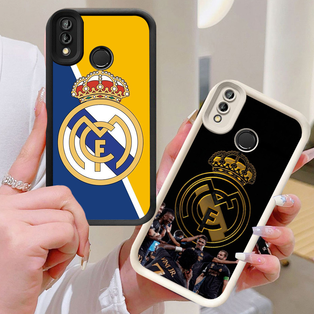 BI98 Real-Madrid Casing สําหรับ VIVO Y91i Y91C Y91 Y83 V15 Y93 Y95 สีขาวสีดํา