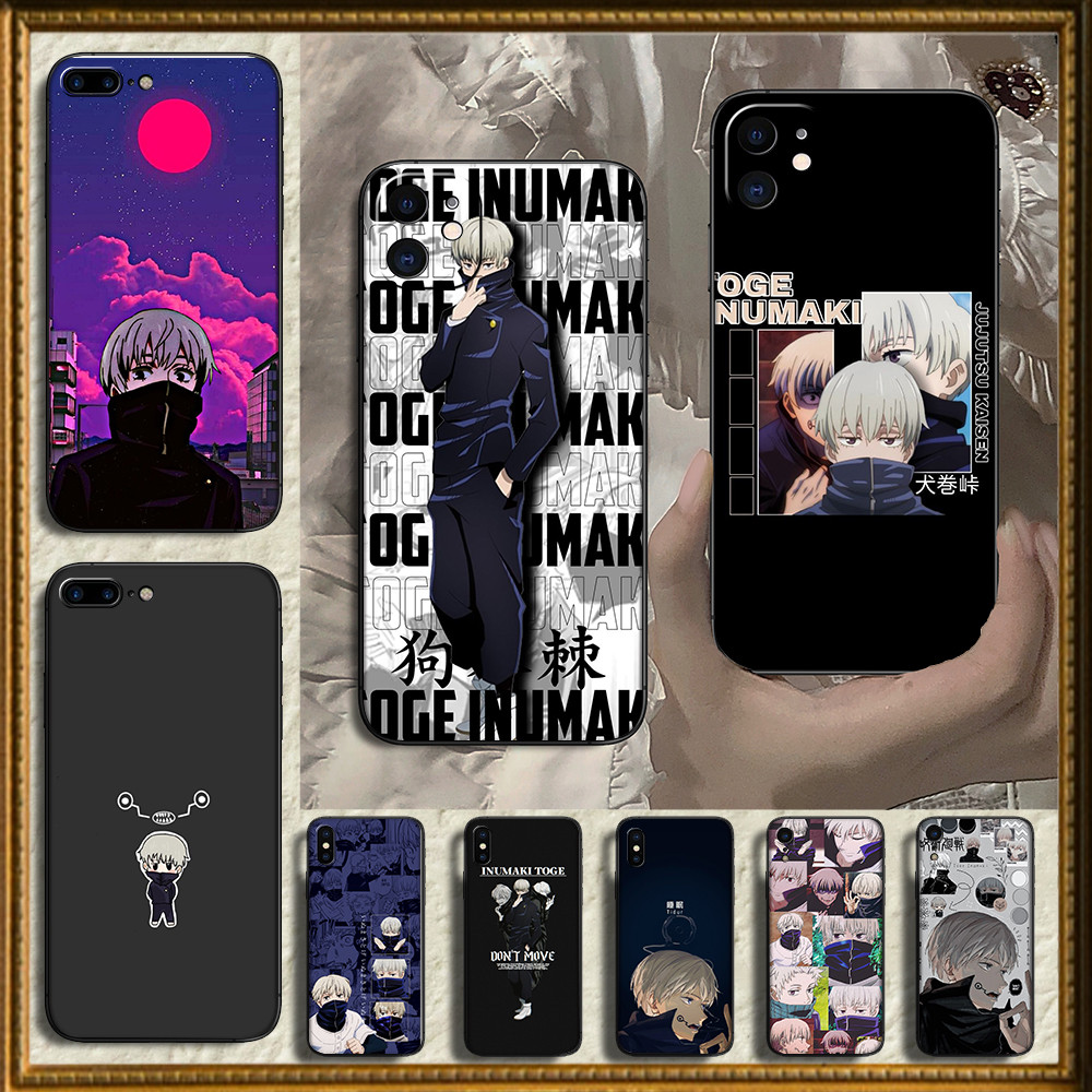SAMSUNG เคสTPUสีดํานุ่มสําหรับSamsung J4 J5 J6 Plus Prime J7 Core Pro J8 34NG jujutsu kaisen toge in