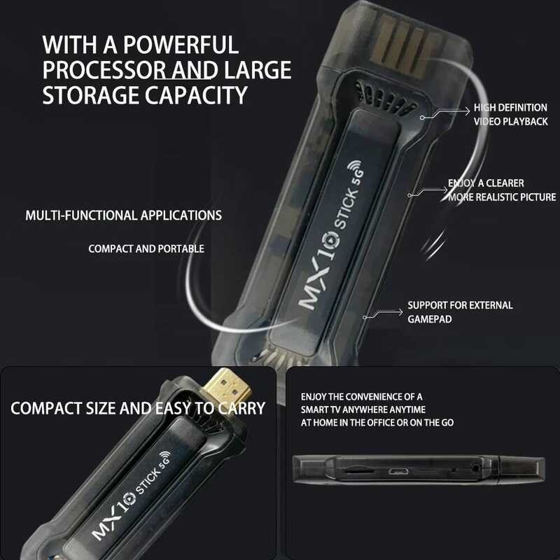 แท่งทีวี ★ Mx10 ระบบปฏิบัติการ Android 11 กล่องทีวี HDR HD 4K 1080P 4G 5G Wifi 1Gb 8Gb ★