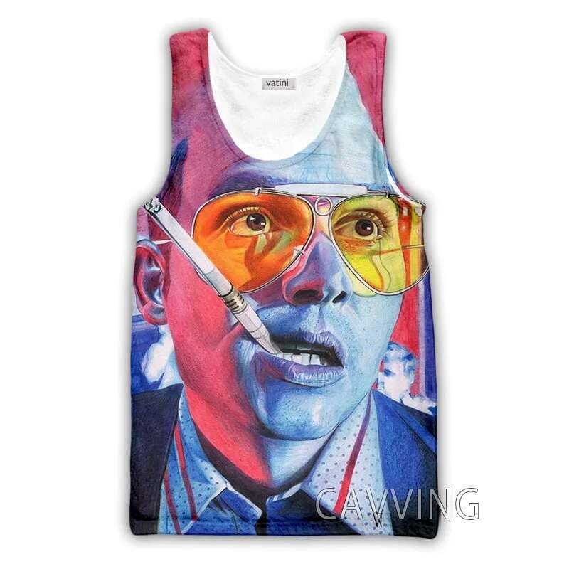 Cavving 3D พิมพ์ Fear และ Loathing ใน Las Vegas tank top สำหรับชาย/หญิง ฤดูร้อน streetwear