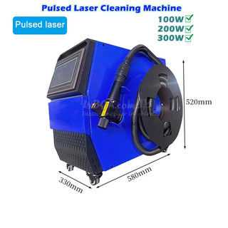 High-precision 100W 200W 300W Pulsed Laser Cleaning Machine Air Cooled Professional Rust Remover Oxidized Lacquer Layer