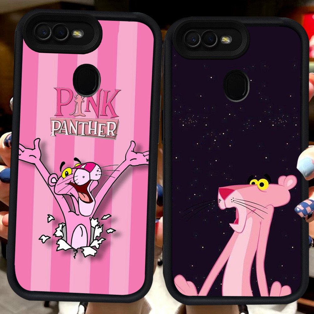 ปลอกสีดําสําหรับ OPPO A5 A11K F9 F7 A1K A3S A7 A12E A12 F5 A12s A5S Pro H86 Pink Panther