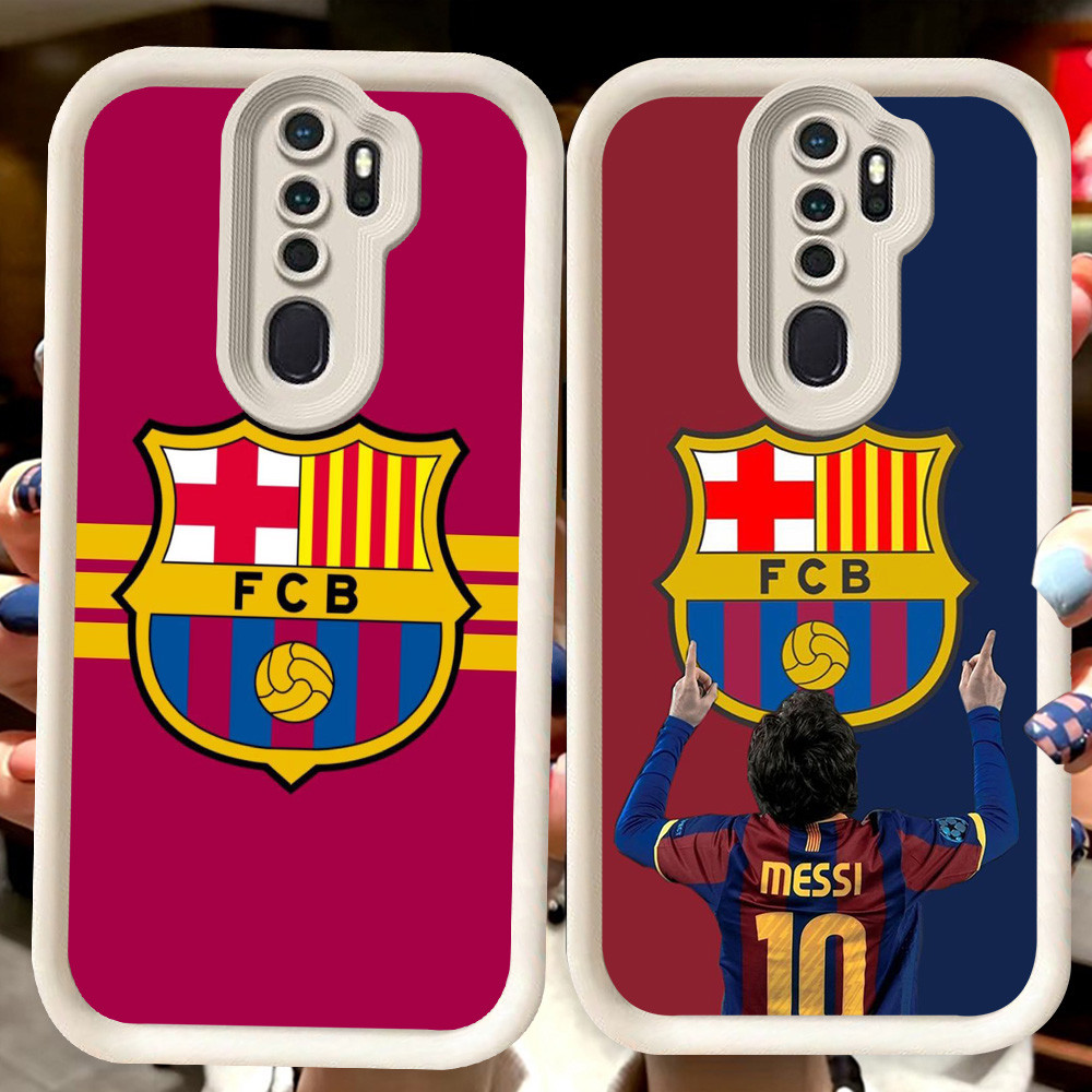H77 Barcelona Club ปลอกสีขาวสําหรับ OPPO Reno 2Z A83 A5 A9 A37 F11 2F A39 2020 Pro