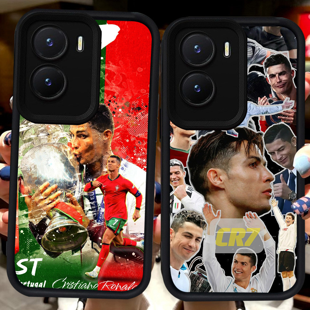 ปลอกสีดําสําหรับ VIVO Y15a Y75 Y55 Y35 Y56 iQOO 13 Z10 T4 Z9X Z9 Y22s Y16 Y15s Y22 Y01 5G H120 CR7 R