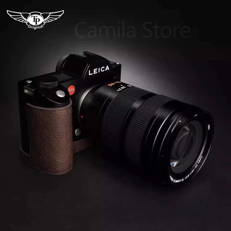 Handwork Photo กล้องหนังแท้ cowhide กระเป๋ากล่องสําหรับ LEICA SL2 LS3 SL1 Typ601 SL2S แขนป้องกันฐานห