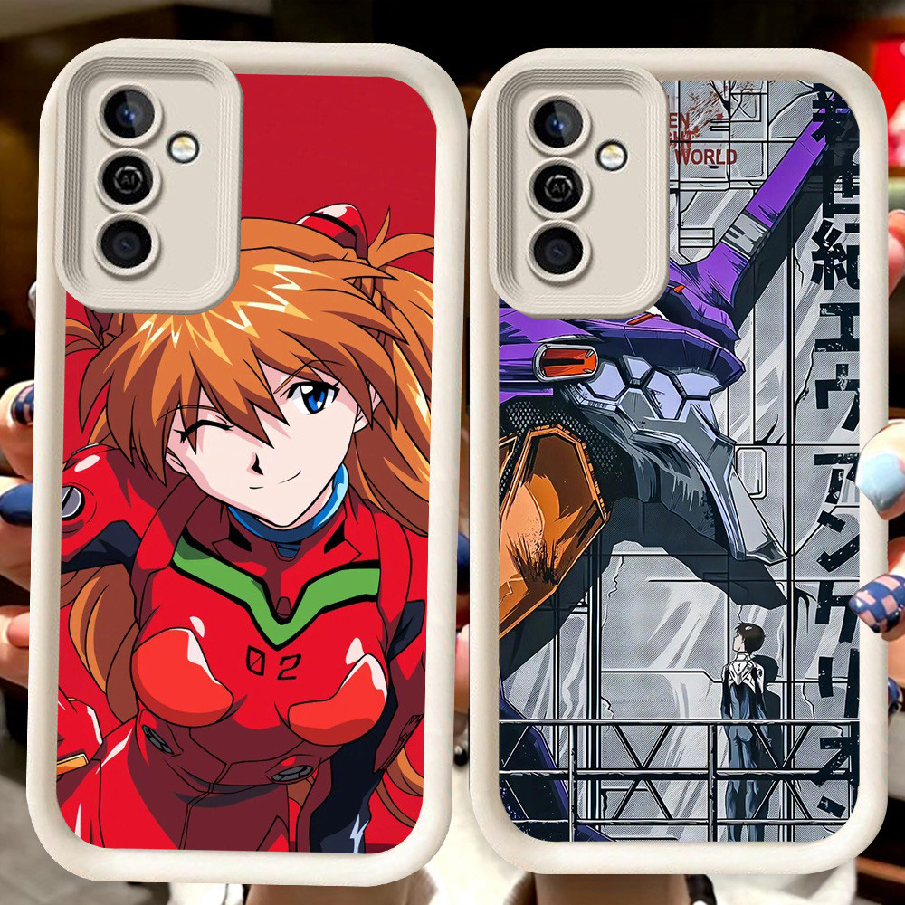 SAMSUNG H6 Neon Genesis EvangelionปลอกสีขาวสําหรับSamsung A53 A13 A26 A23 A52 A72 A73 A52S A33 A32 S