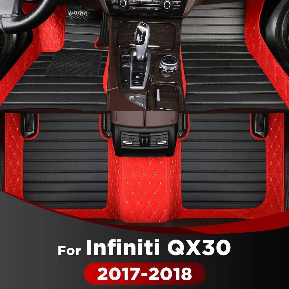 RHD สําหรับ Infiniti QX30 2017 2018 พรมปูพื้นรถยนต์ Custom Auto Foot Pads รถยนต์พรมฝาครอบอุปกรณ์ตกแต