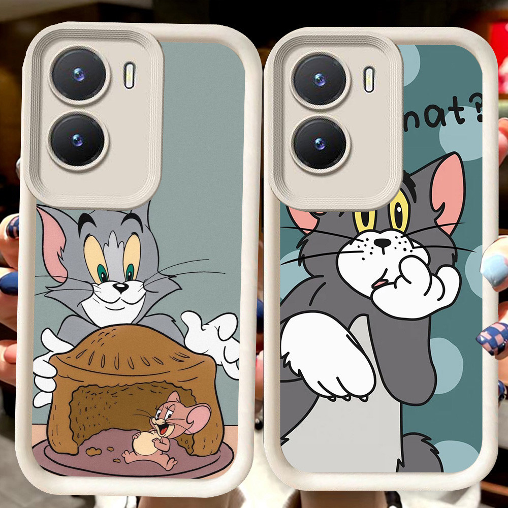 H110 เมาส์แมวปลอกสีขาวสําหรับVIVO Y35 Y75 Y01 Y55 Y22 iQOO 13 Z10 T4 Z9X Y15s Y22s Y56 Y15a Z9 Y16 5