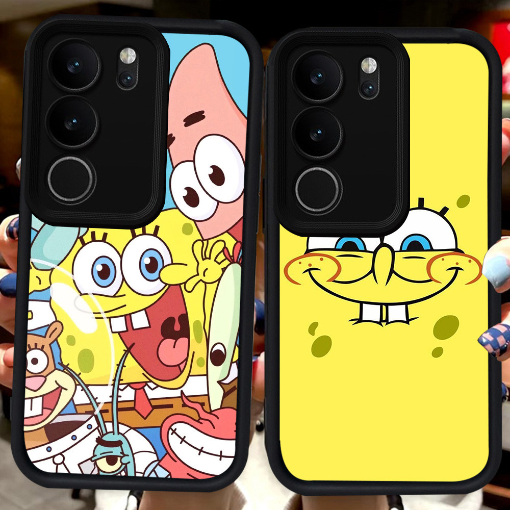 ปลอกสีดําสําหรับ Infinix HOT Note 60 50i 50S 60i 50X 50 Pro Plus 5G H73 SpongeBob