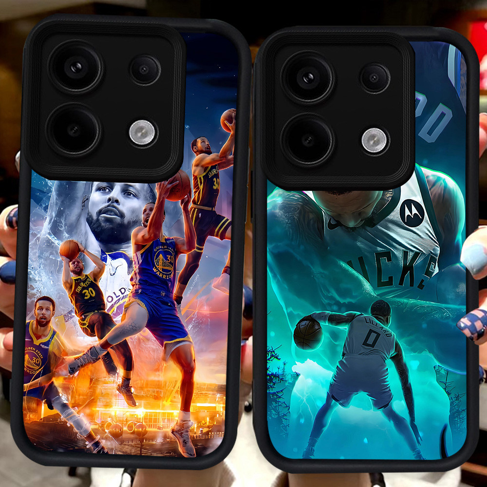 ปลอกสีดําสําหรับ Xiaomi Redmi 15C 13X POCO 13C หมายเหตุ 13 13T X6 Neo M6 Pro Plus 5G H106 บาสเกตบอล 