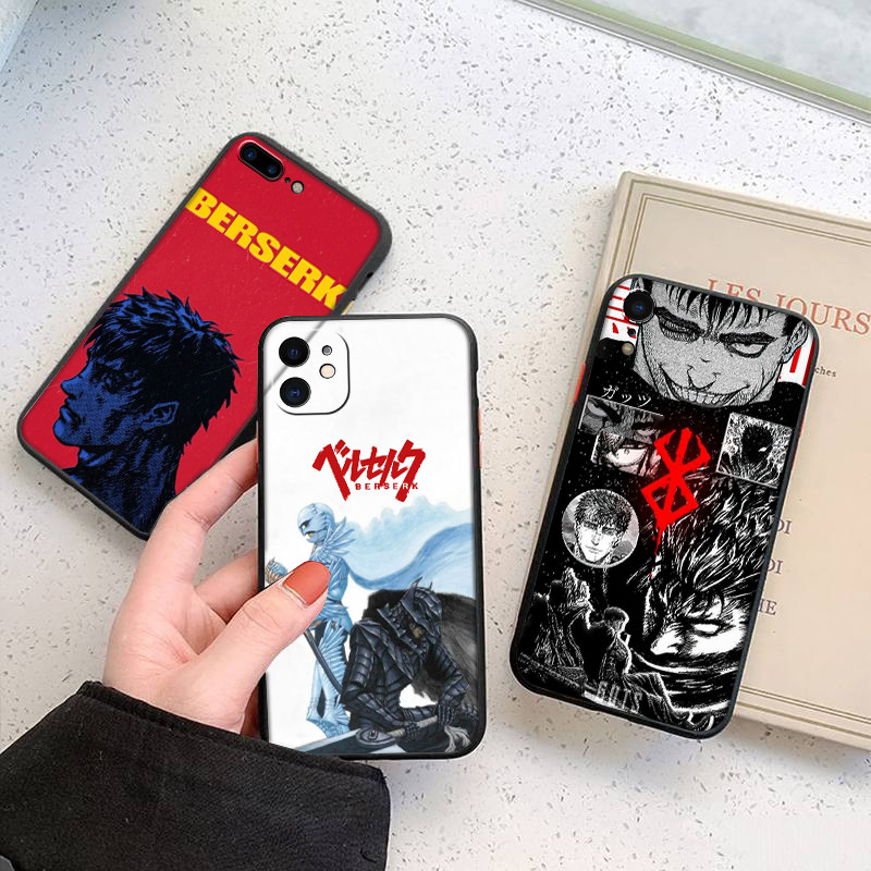 เคสโทรศัพท์สีดําแบบนุ่มสําหรับ iPhone 5 6S SE X XS Max XR 6 7 8 Plus 29EF Berserk Cover