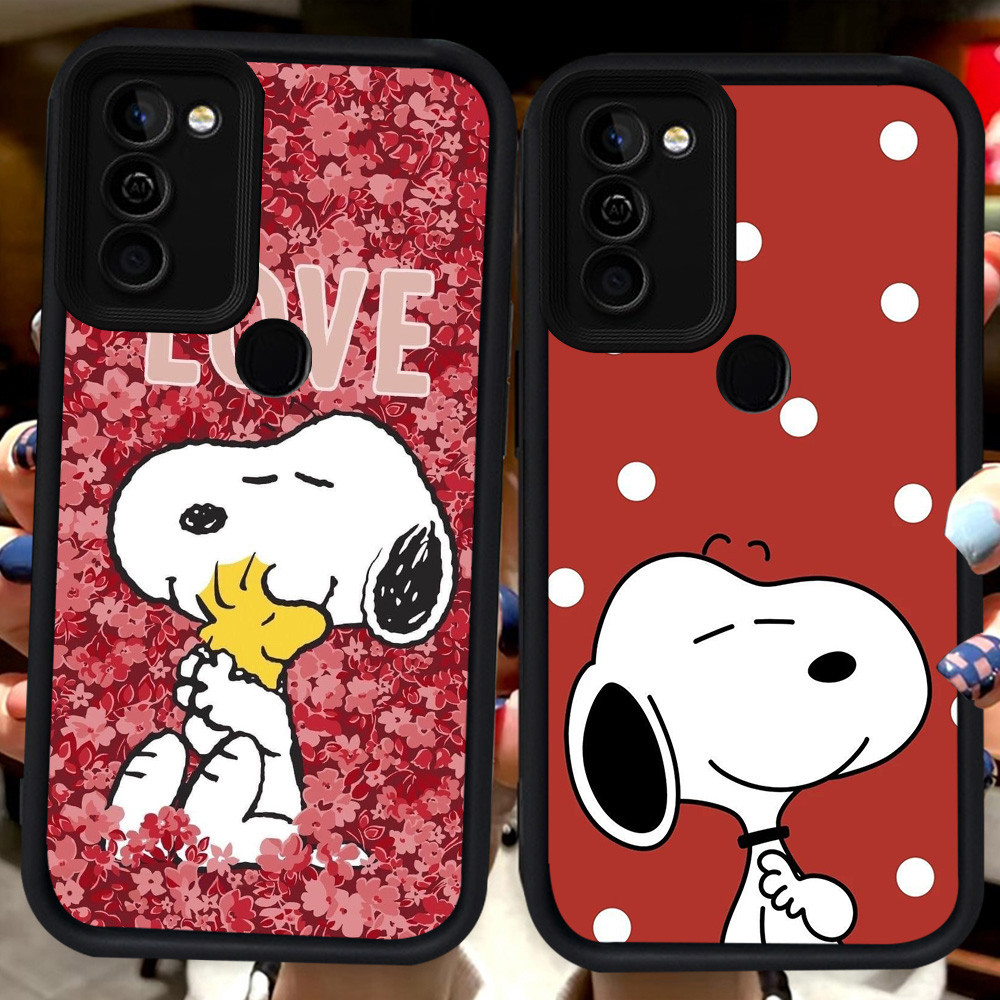 ปลอกสีดําสําหรับ Infinix HOT Smart Ram2 Ram3 5 12 10 8 11 6 Play Plus H87 Snoopy