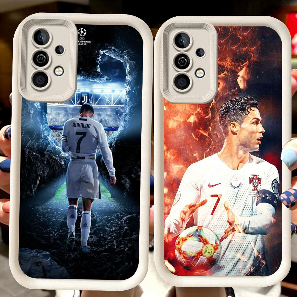 SAMSUNG H82 CR7 RonaldoปลอกสีขาวสําหรับSamsung A04s A36 A14 A05S A56 A35 A34 A24 S25 Ultra A15 A54 A