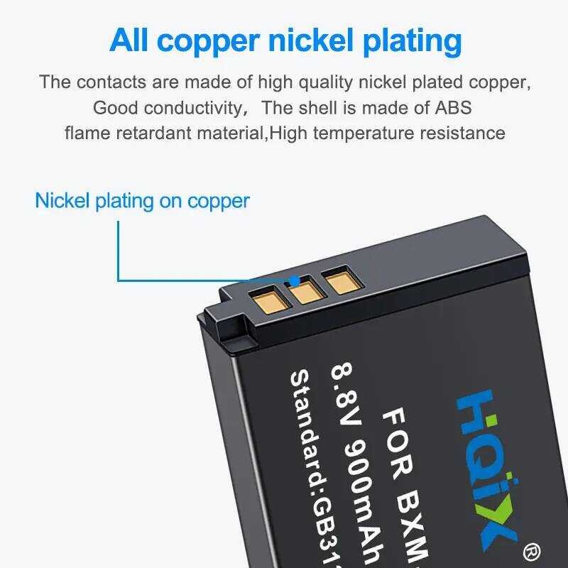 ❃ HQIX  สำหรับ Xiao Yi-M1 Yi M1 Mirrorless กล้อง Bxm-10 Bxm10 Dual Charger แบตเตอรี่ ❃