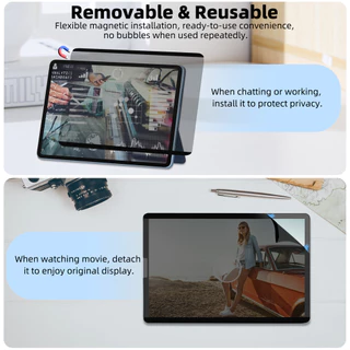 GOOJODOQ ฟิล์มกันรอยหน้าจอความเป็นส่วนตัวสําหรับ ipad การติดตั้งแม่เหล็กทันทีป้องกันรอยขีดข่วนและลายนิ้วมือ