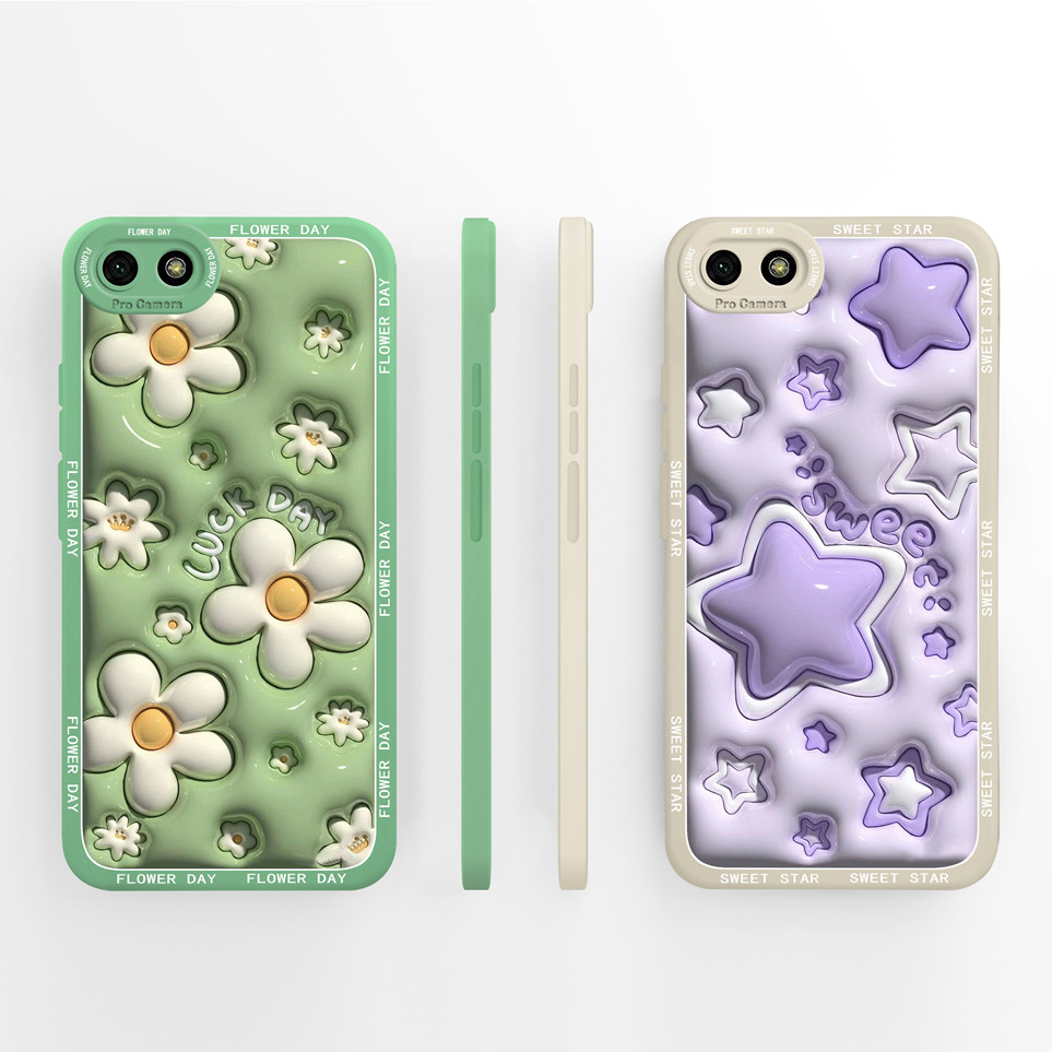 เคสโทรศัพท์สําหรับ Huawei Y5 Y5Pปลอกสวยสีม่วงStar Liquidกันกระแทกป้องกันซิลิโคนนุ่มสําหรับHuaweiY5 LiteปกหลังY5 Prime Capaที่อยู่อาศัยกันชน
