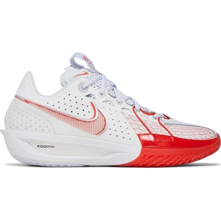 ♞,♘,♙Nike Air Zoom GT Cut 3 White Picante Red DV2913-101 ในสต็อก GFD