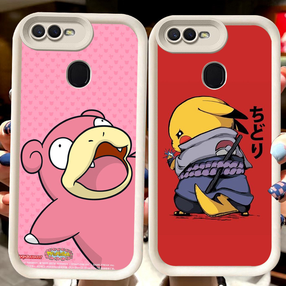 H29 น่ารัก Pokemon สีขาวสําหรับ OPPO F9 A12s A5S A1K A5 A3S A12E A7 A12 F7 F5 Pro A11K