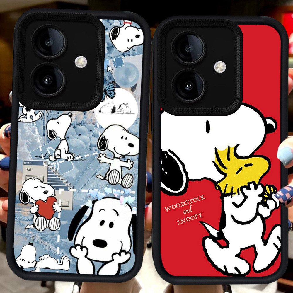 ปลอกสีดําสําหรับ OPPO A3 A3X A79 A5 A5X A5I Pro 5G 2025 H87 Snoopy