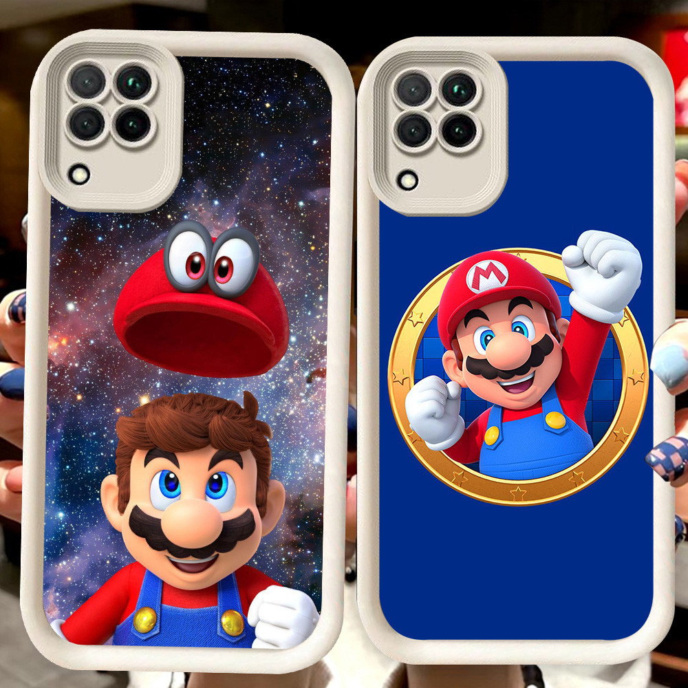 H59 Cool Mario สีขาวสําหรับ Samsung A12 J7 A22 F04 A04E J2 Prime A04 A06 M04 A05 Pro 5G A07