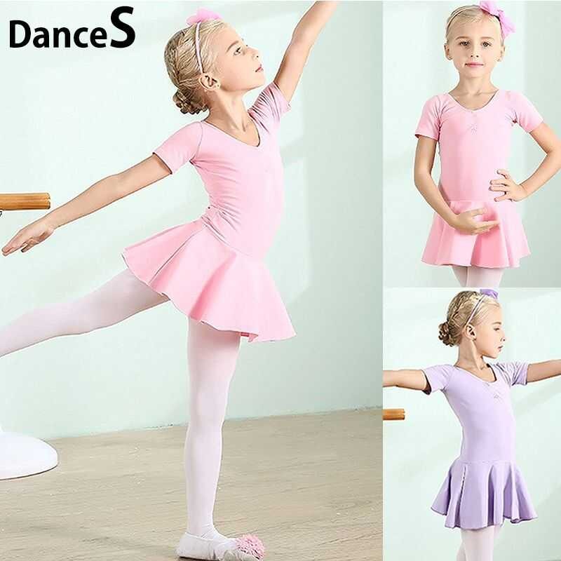 LY High Quality Ballet Outfit Cotton Dance Ballet Suit Children Girls Gymnastics Ballet Dance Dress