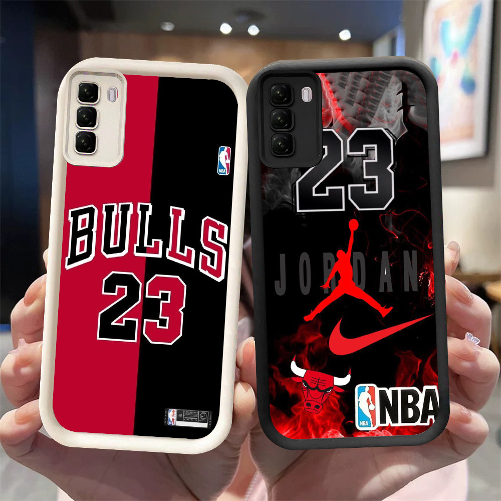 YA-17 JORDAN 23 ปลอกกันกระแทกสําหรับ Infinix HOT 50 Tecno POP Pova 5 8 9 Spark 20 ITEL P55 RS4 Pro P