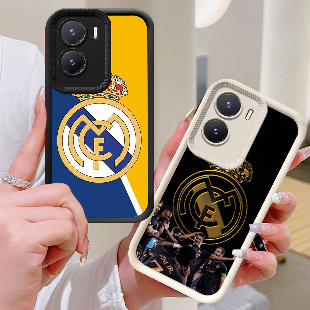 BI98 Real-Madrid Casing สําหรับ VIVO Y35 Y15a Y15s Y22s Y22 5G สีขาวสีดํา