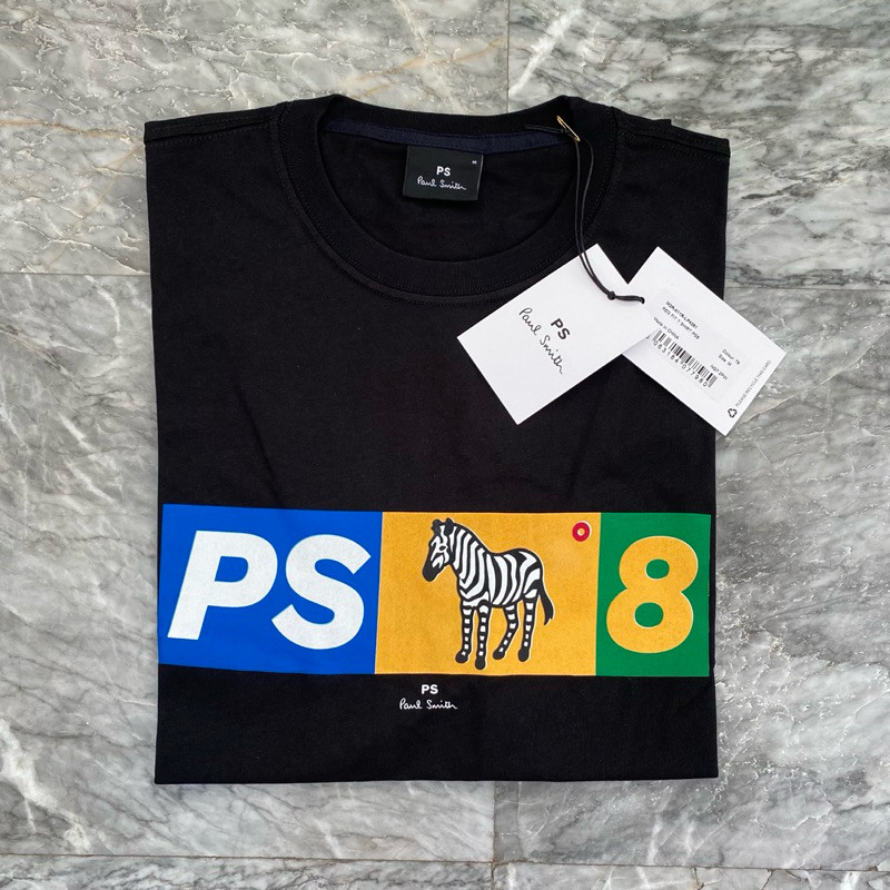 ♞NEW เสื้อยืด PAUL SMITH ZEBRA WHF