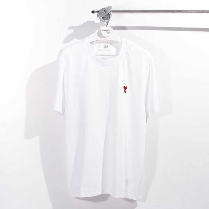 ♞,♘,♙Ami PARIS Ami De Coeur tee (โลโก้เล็ก) ทรง regular fit JHG