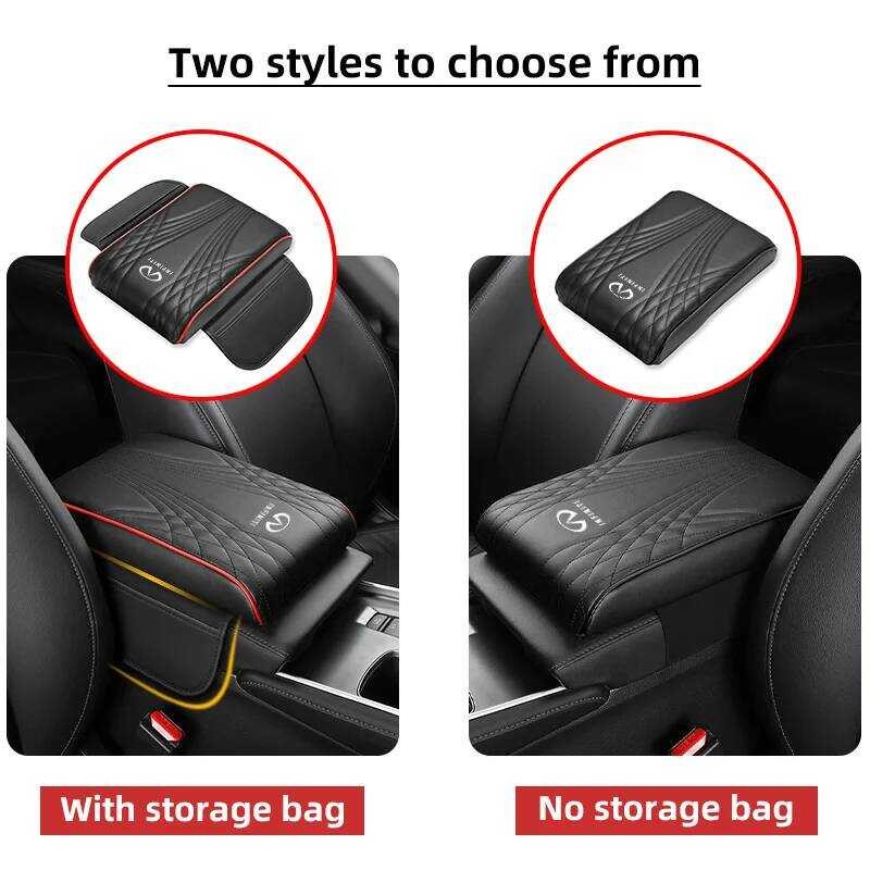 ▥ รถกล่องความสูง Pad พร้อมกระเป๋าสําหรับ Infiniti Fx35 Q50 Q30 ESQ Qx50 Qx60 Qx70 EX Jx35 ข้อศอ