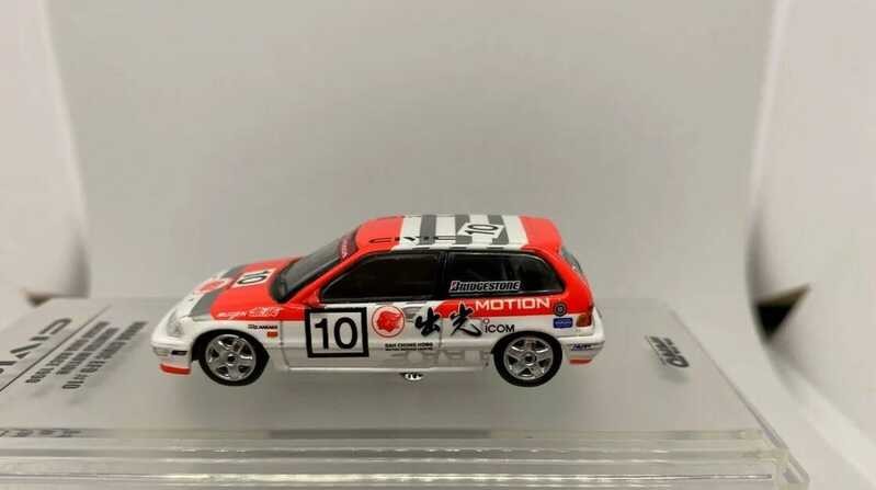 1:64 ☢ 1990 HONDA CIVIC TYPE R Ef9 GP 10 รถของเล่นโลหะหล่อสำหรับเด็กผู้ชาย ของขวัญร้อน ☢