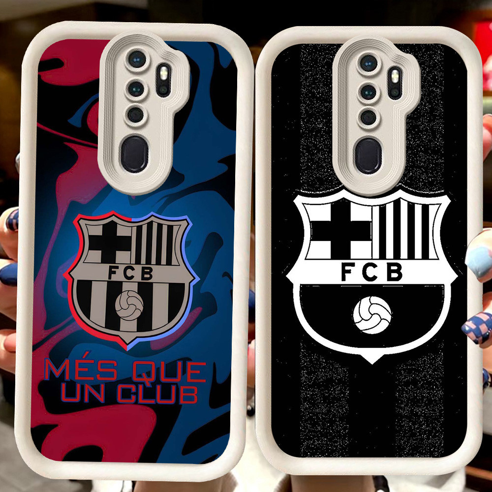 H37 Barcelona สีขาวปลอกสําหรับ OPPO Reno 2Z A83 A5 A9 A37 F11 2F A39 2020 Pro