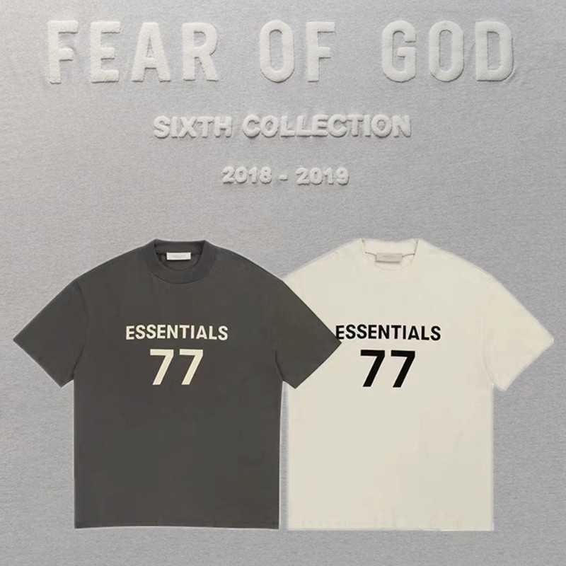 ♞FOG Fear of God Essentials 2022 Men's Football 77 Tshirt เสื้อยืด SSDA