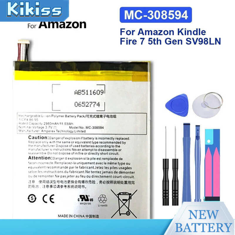 For Amazon Kindle Fire 7 5th Gen SV98LN MC-308594 Battery 0
