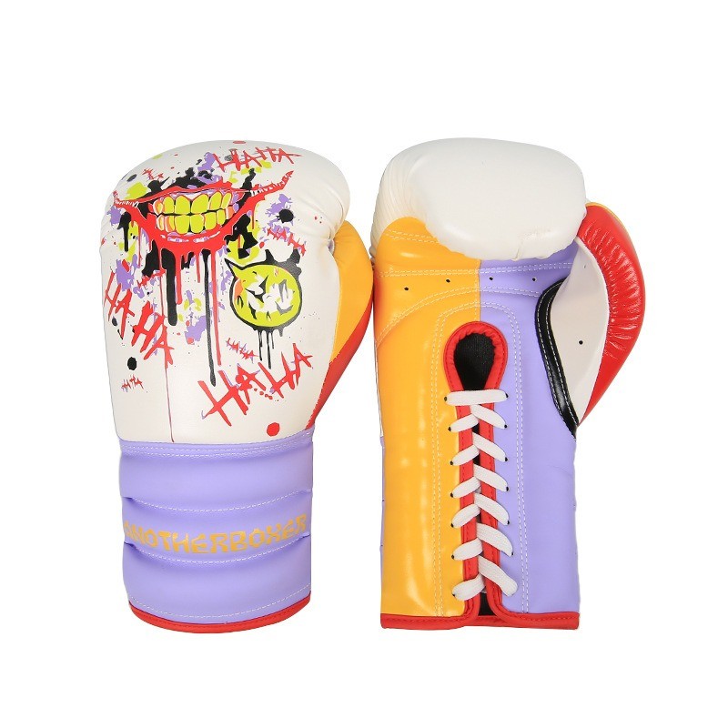 ถุงมือ-boxing ขนาด 10/12/14 OZ สำหรับ MMA และมวยไทย ใช้งานได้ทั้งชายและหญิง พร้อมเชือกรองพื้นสำหรับการฝึกฝนและการต่อสู้