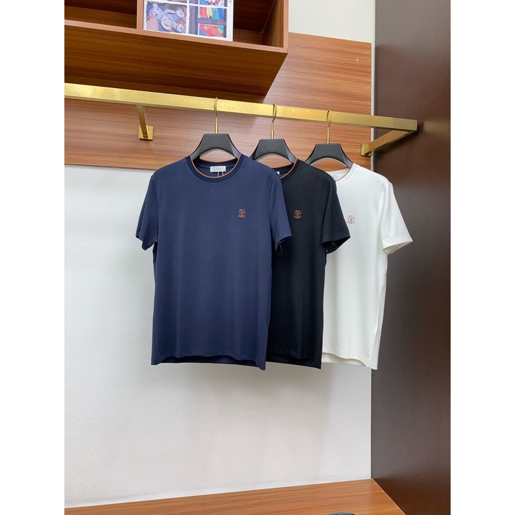 ♞72WL Brunello Cucinelli Old Money Style Spring Summer Breathable Embroidered Business Versatile Me